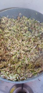 Sautee vegetables until cooked